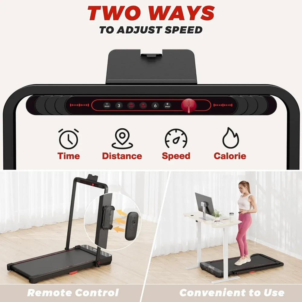 2 in 1 Portable Treadmill - Top Speed 7.5 mph