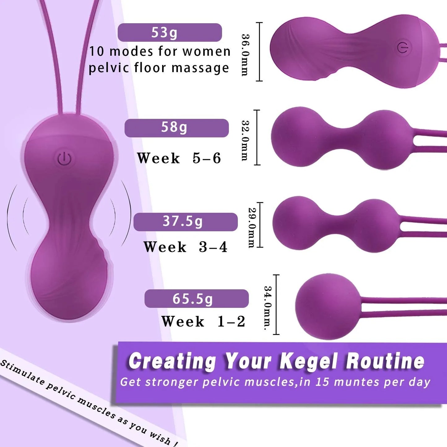 Kegel Exercise Kit with Vibrations